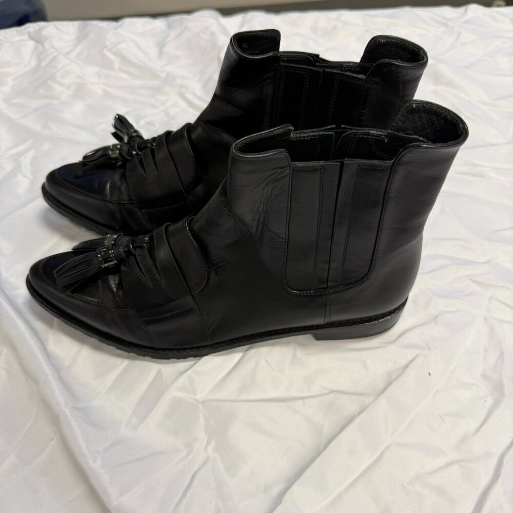 Stuart Weitzman Heeled Booties Boots with Toe Tassels - Women's Size 7.5